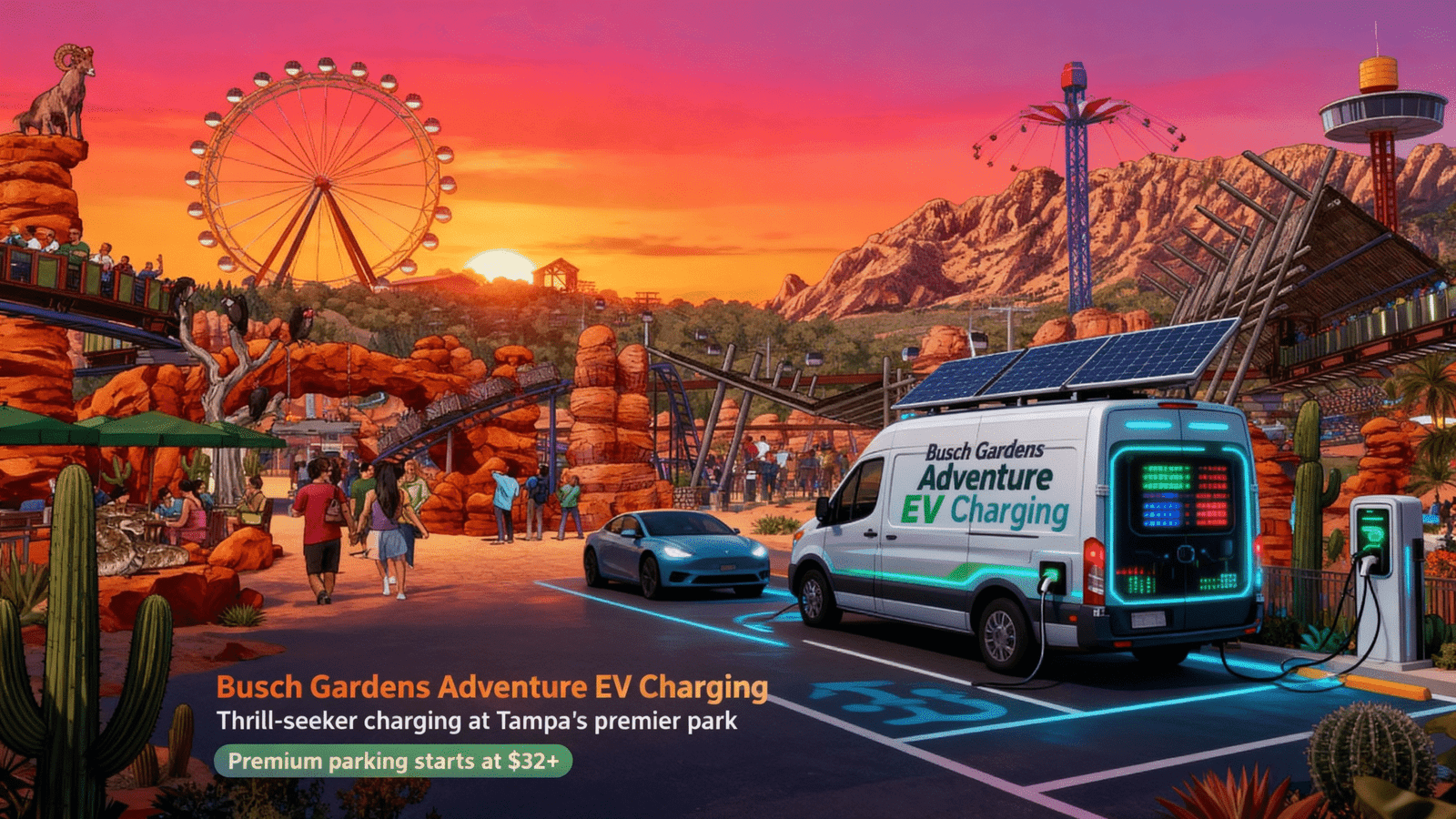 Busch Gardens Tampa Bay Charging: Mobile EV Solutions for Theme Park Visitors
